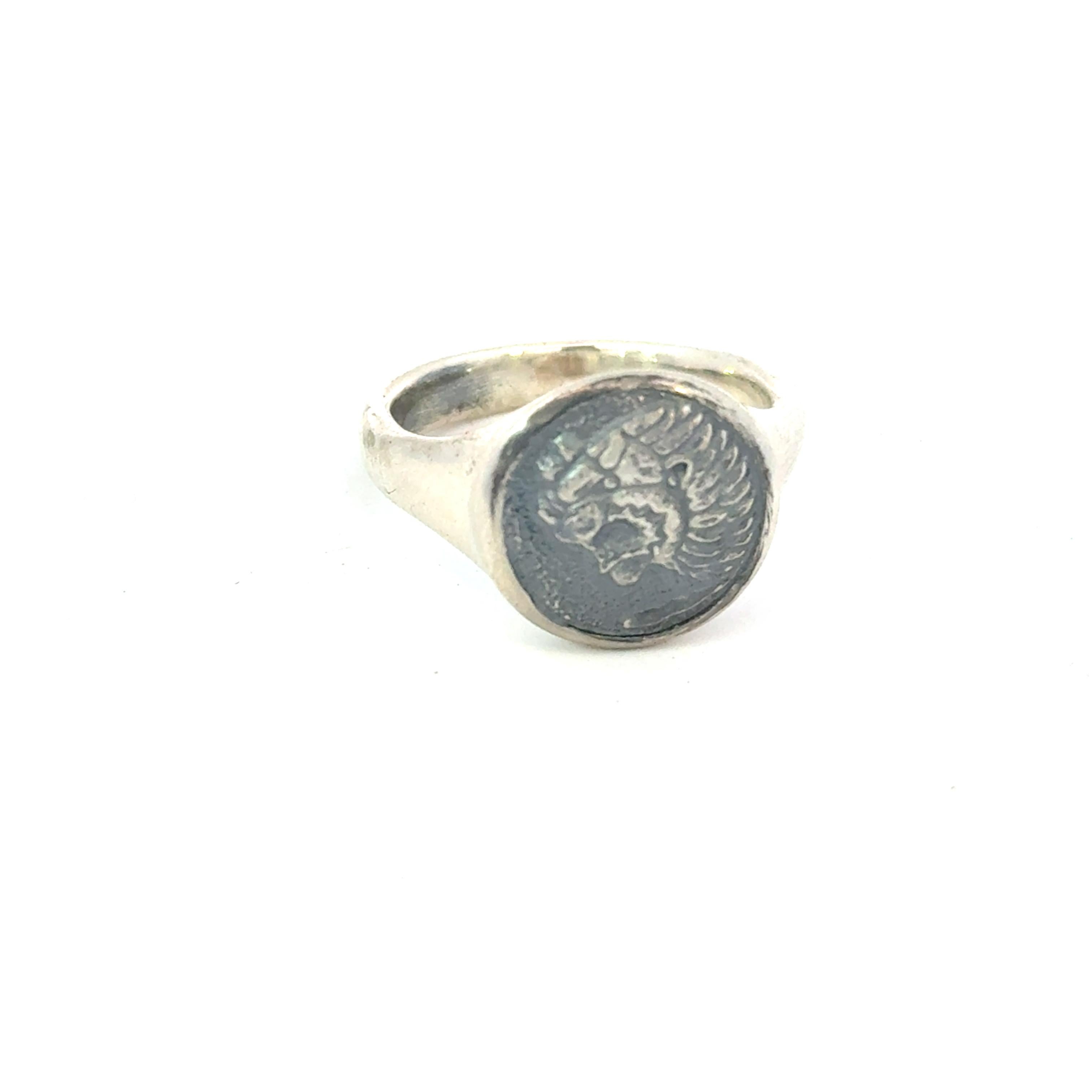 David Yurman, bague signée en argent sterling pour hommes, taille 8 en vente 2