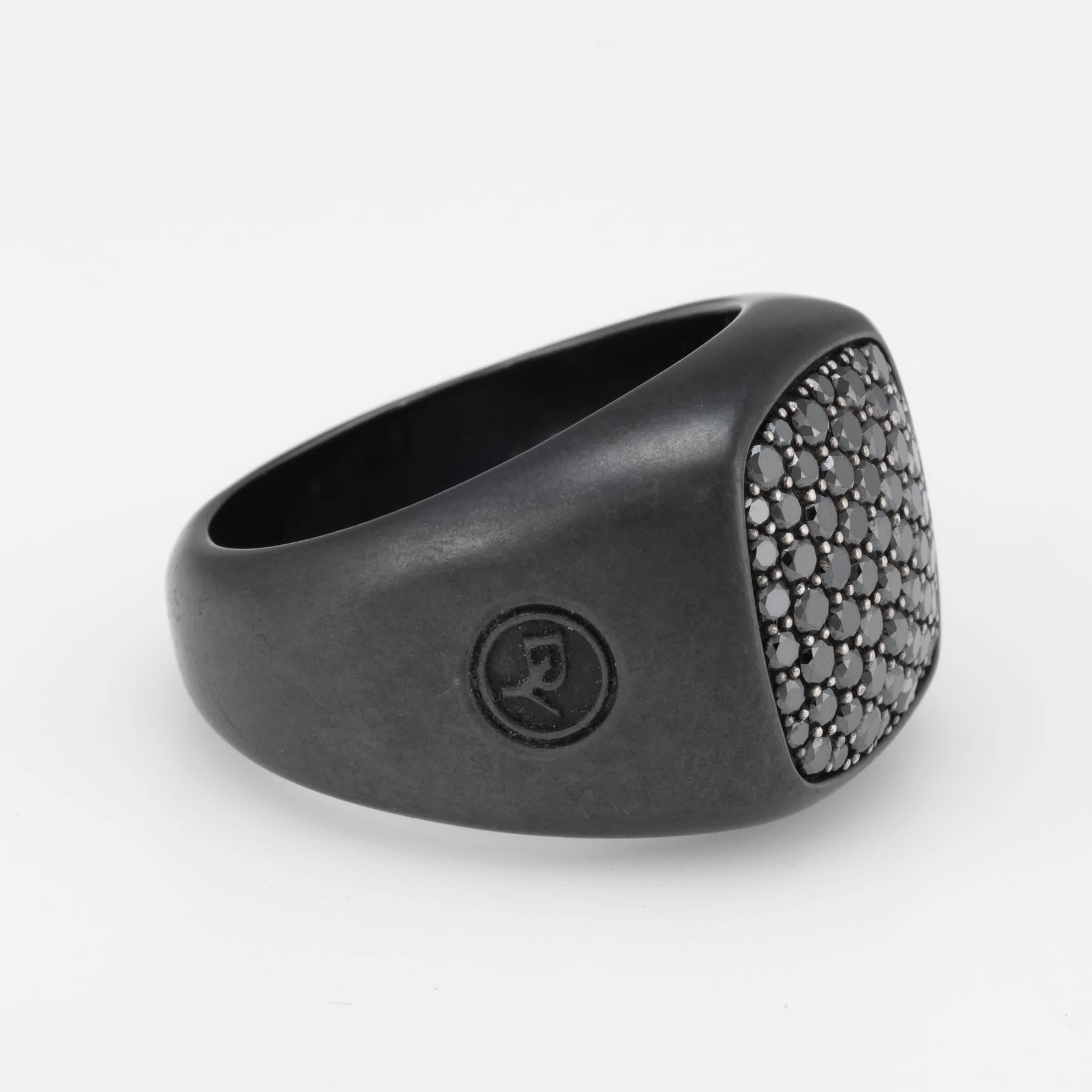 david yurman mens black diamond ring