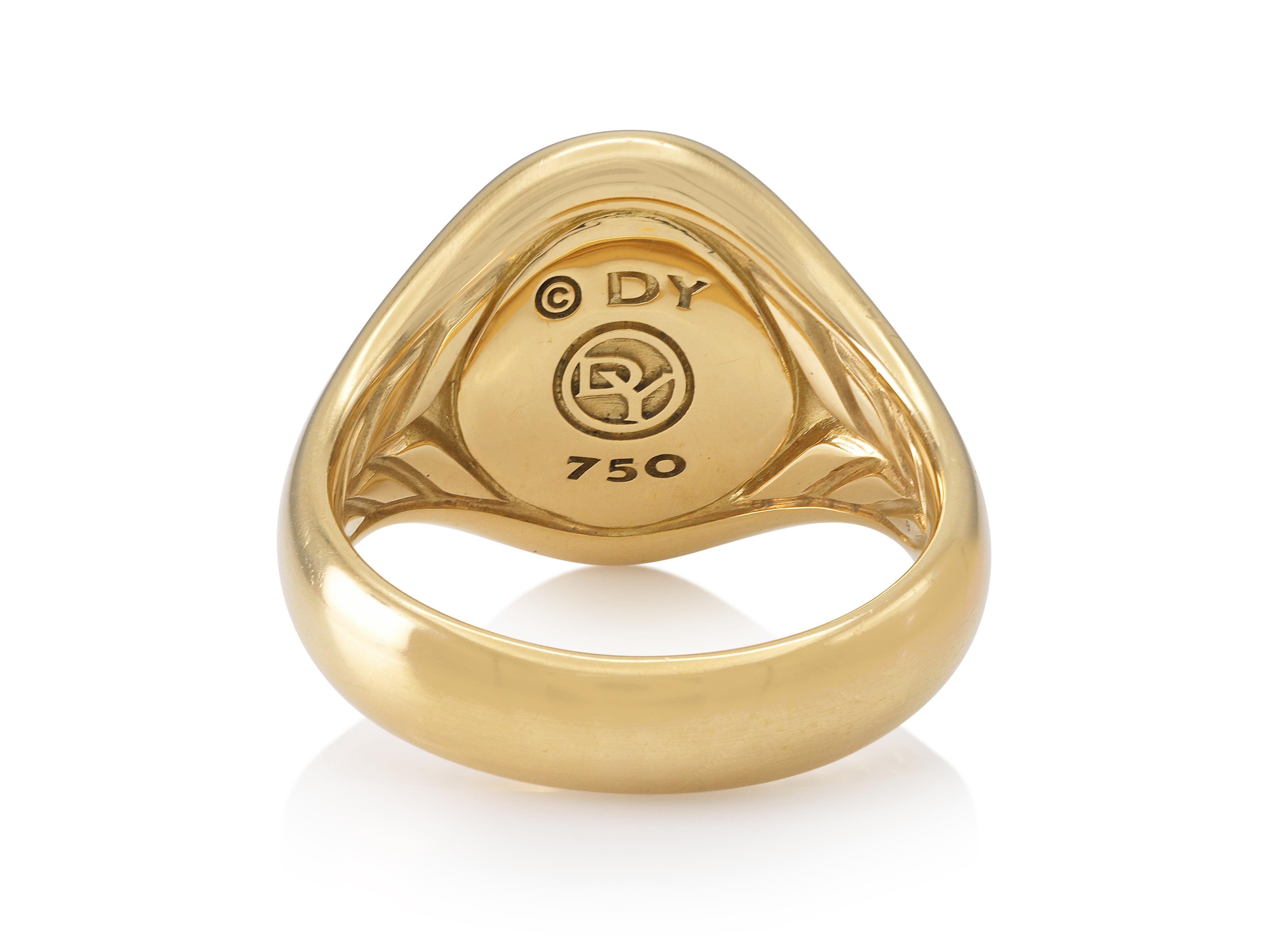 Women's David Yurman Men's Petrvs Bee Signet Ring with Onyx