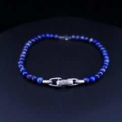 David Yurman Men's Sterling Silver Lapis Lazuli Cross Bracelet