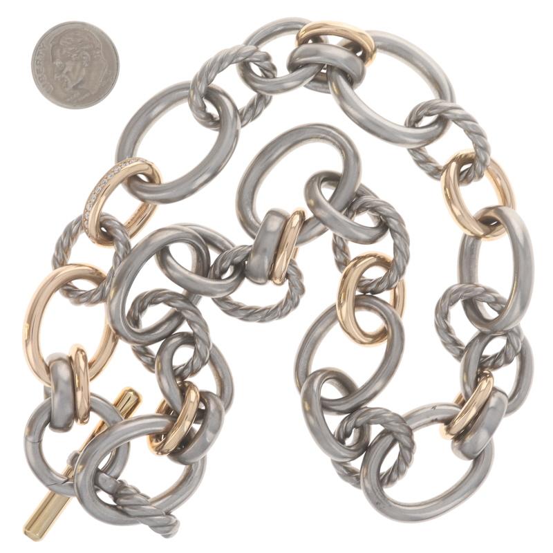 David Yurman Melange Pave Dia Necklace 18 1/2