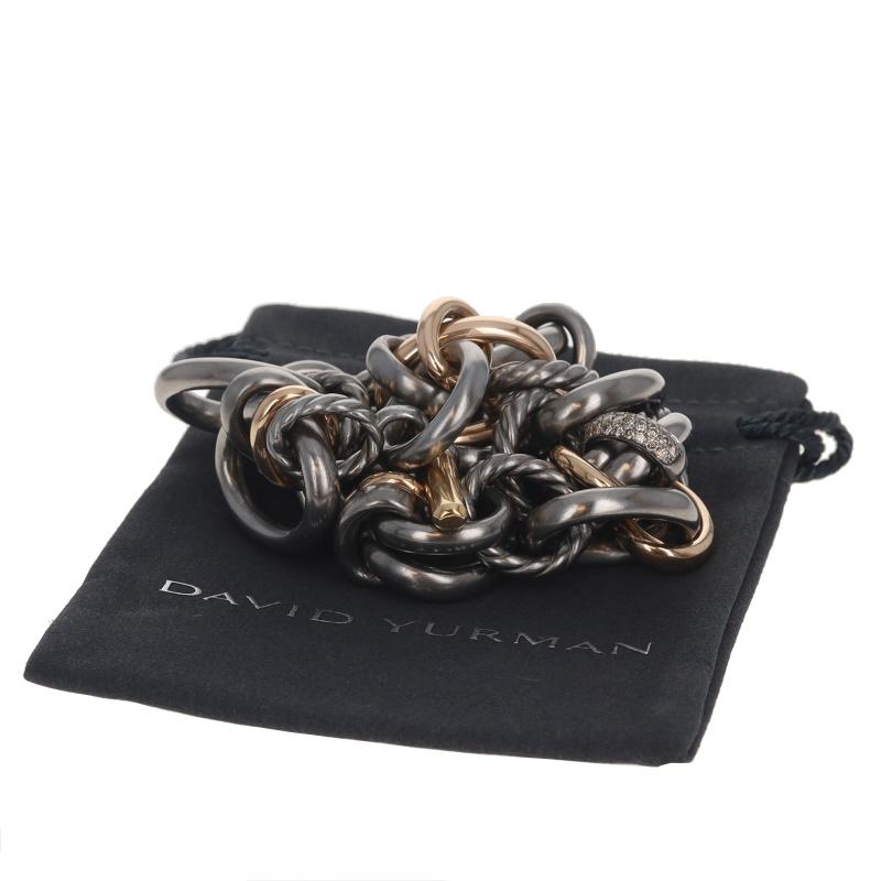 David Yurman Melange Pave Dia Necklace 18 1/2