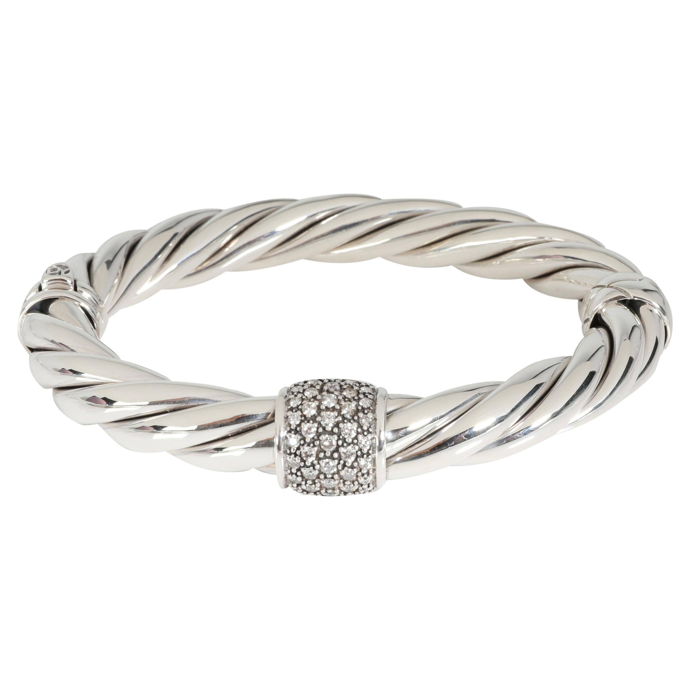 David Yurman Metro Diamant-Armband aus Sterlingsilber 0,7 Karat