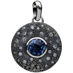 David Yurman Midnight Melange Blue Topaz and Diamond Pendant