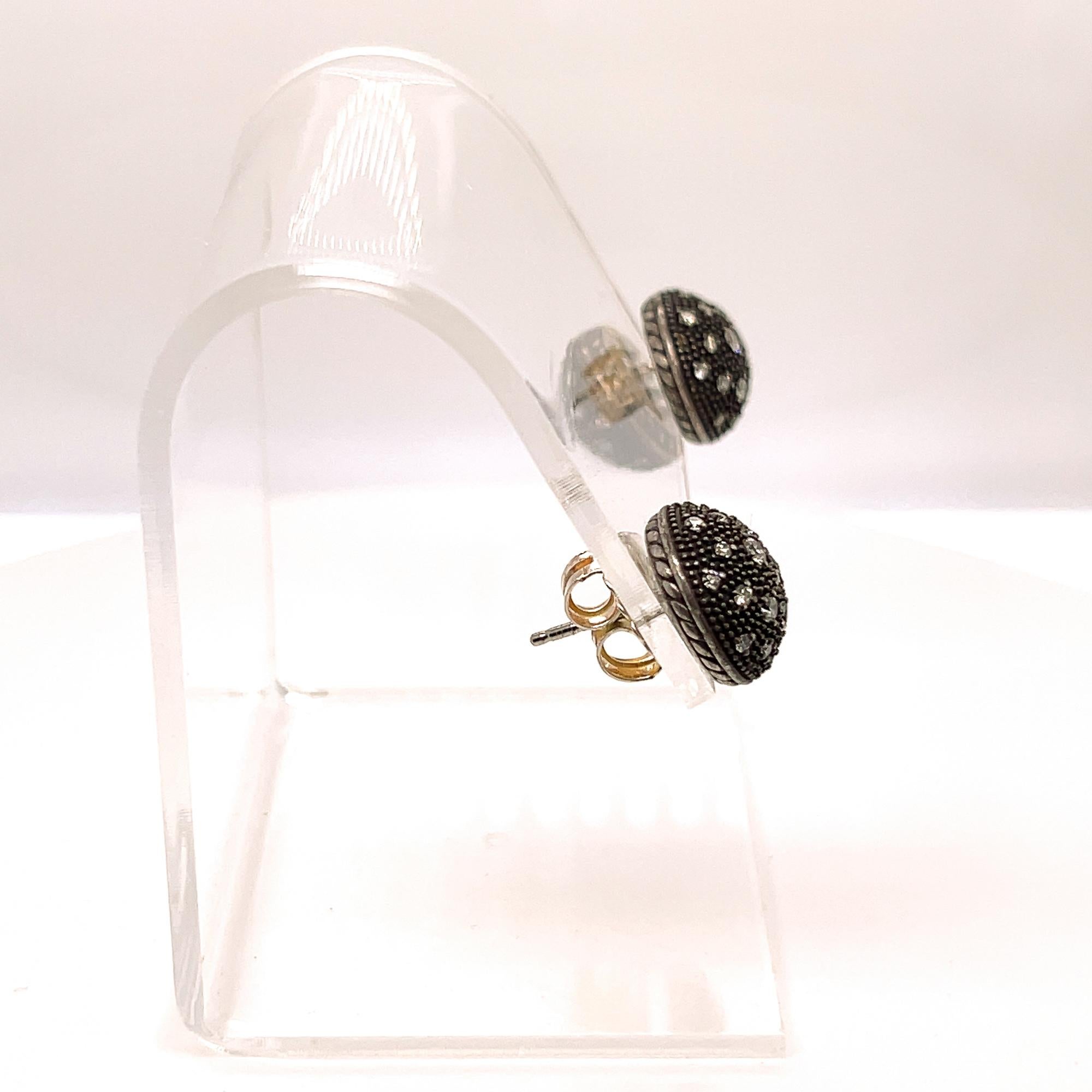 David Yurman Midnight Mlange Ohrstecker aus Sterlingsilber und Diamanten 2