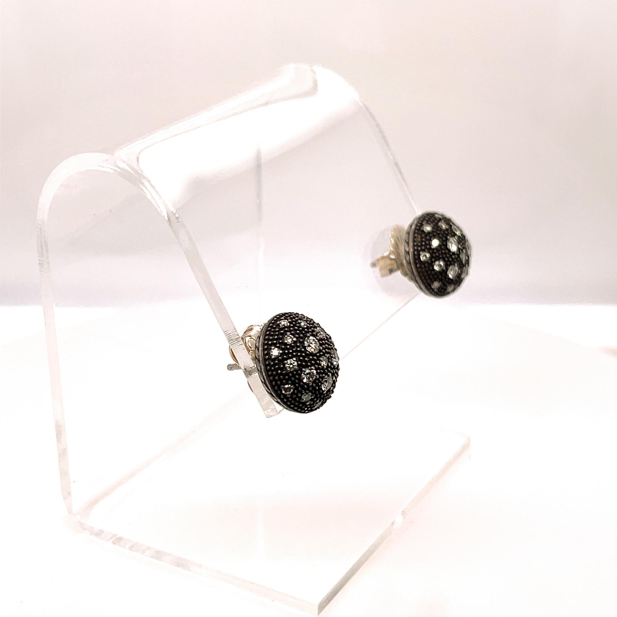 David Yurman Midnight Mlange Ohrstecker aus Sterlingsilber und Diamanten 3