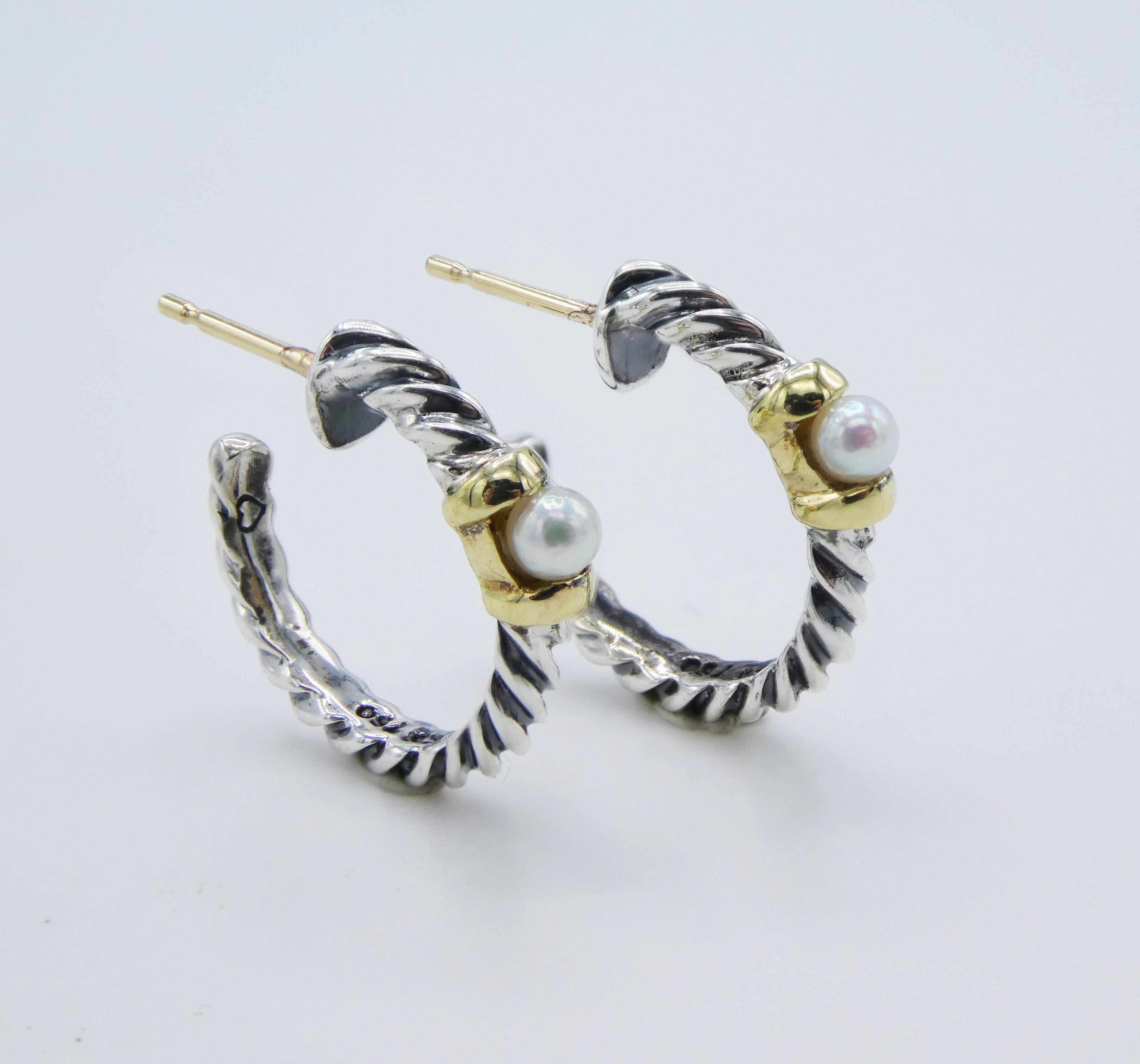 david yurman small cable hoop earrings