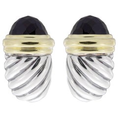David Yurman Mixed Metals Specialty Onyx Clip Earrings