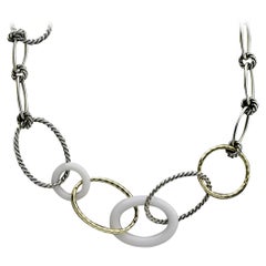 David Yurman Mobile Ceramic Mixed Metals Open Link Chain