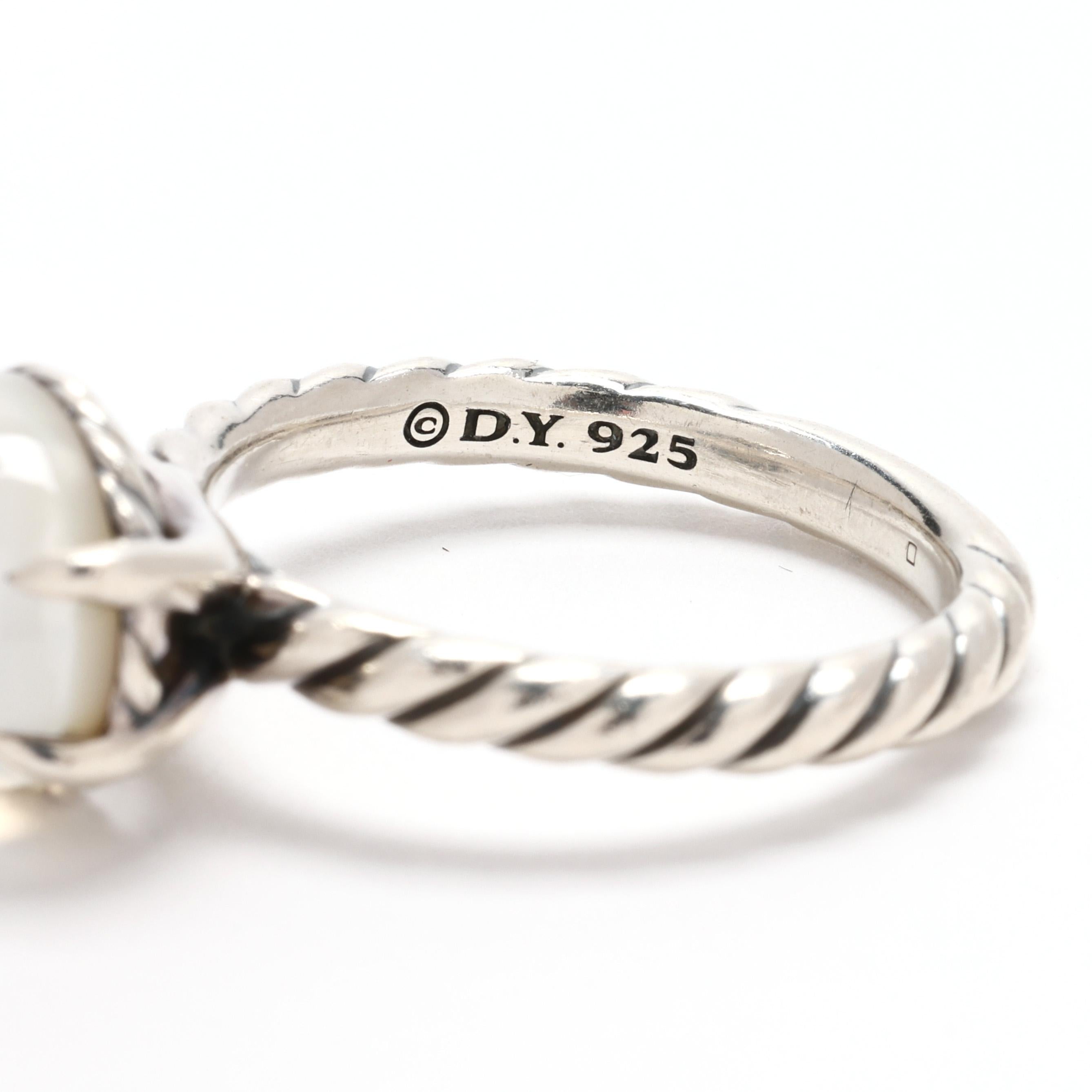 Women's David Yurman Moonstone Ring, Sterling Silver, Ring Size 8.25