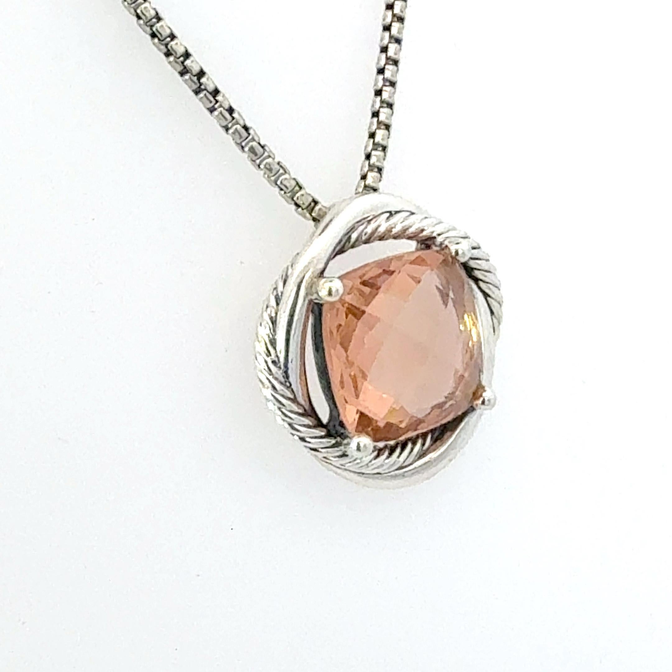David Yurman Morganite Infinity Necklace 18