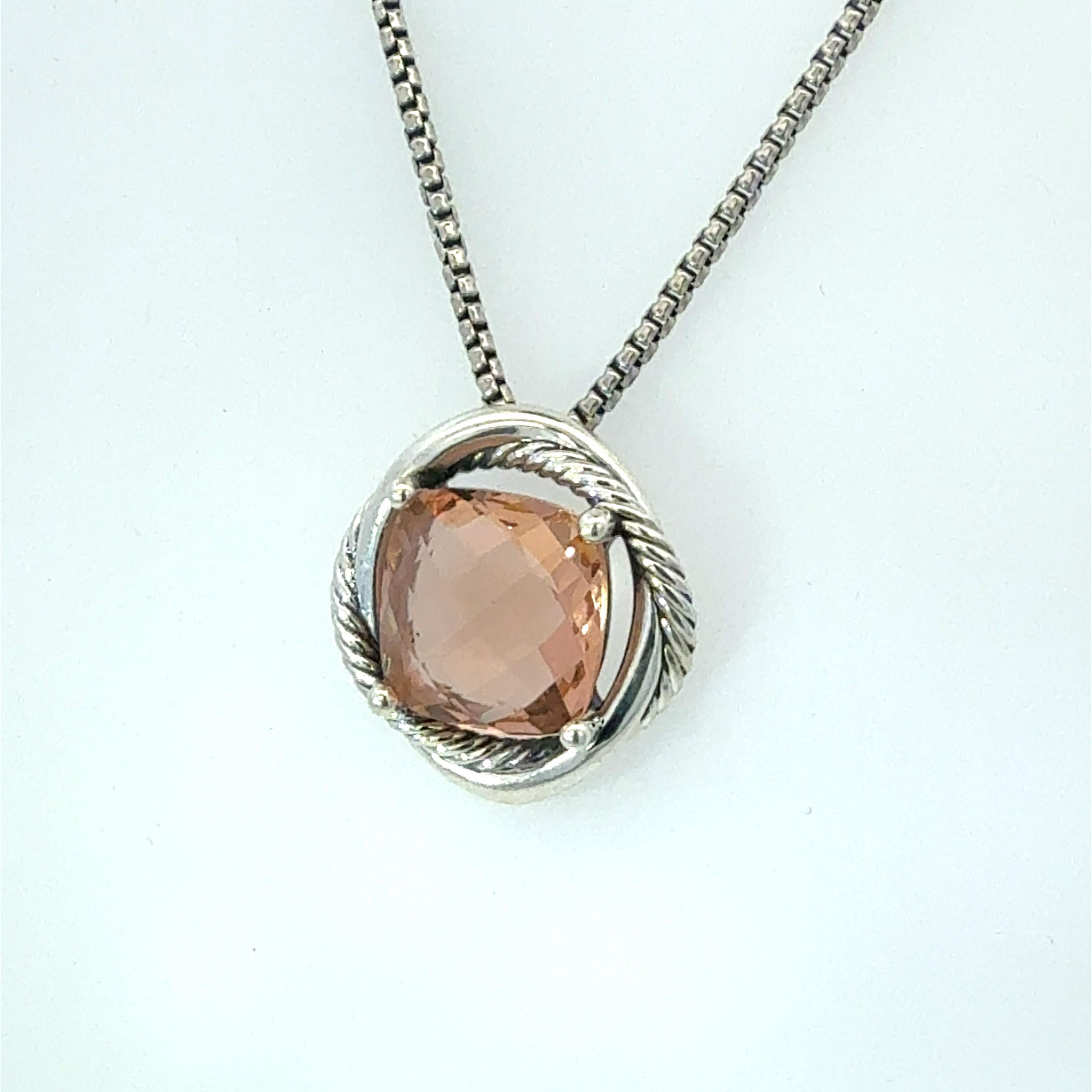 Women's David Yurman Morganite Infinity Necklace 18