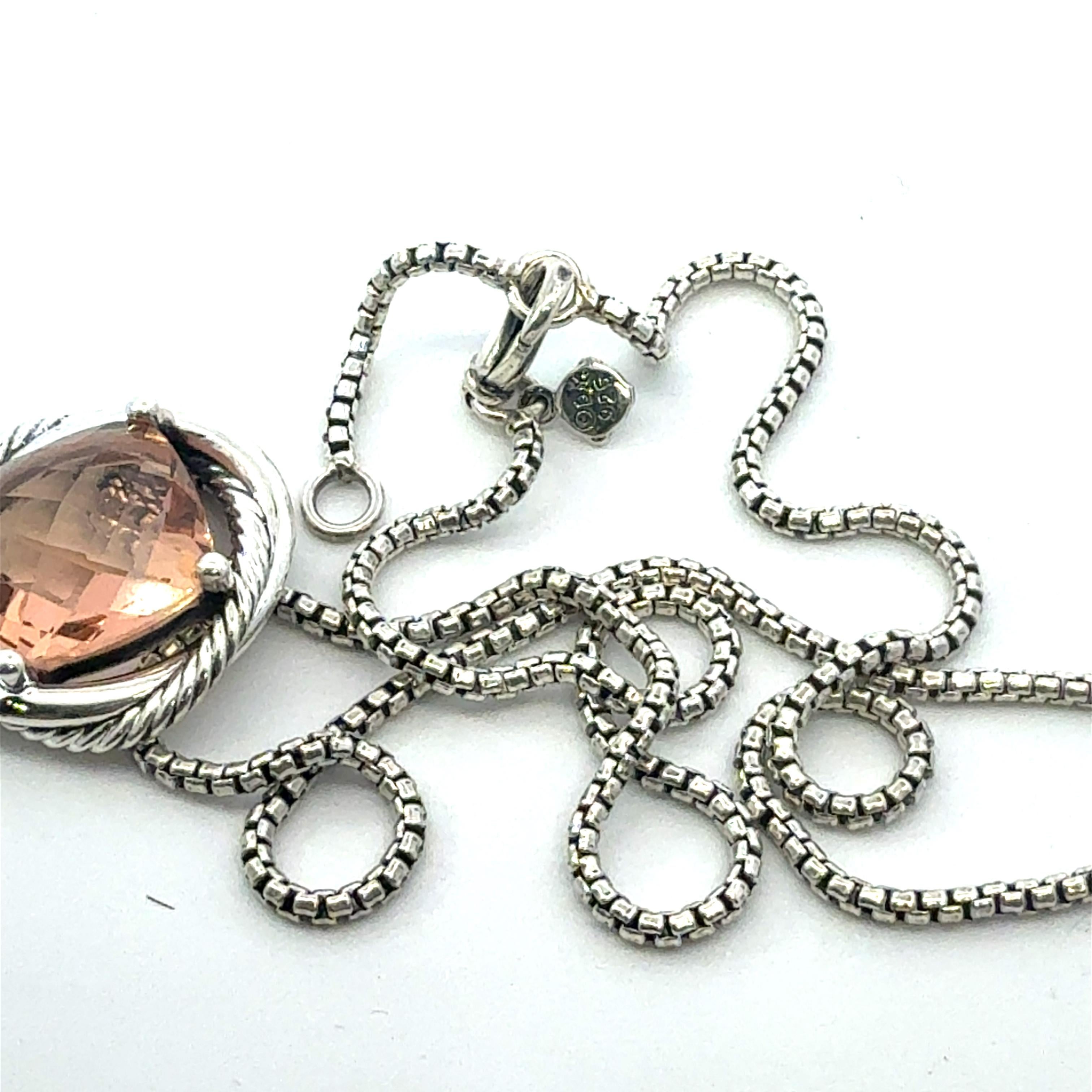 David Yurman Morganite Infinity Necklace 18