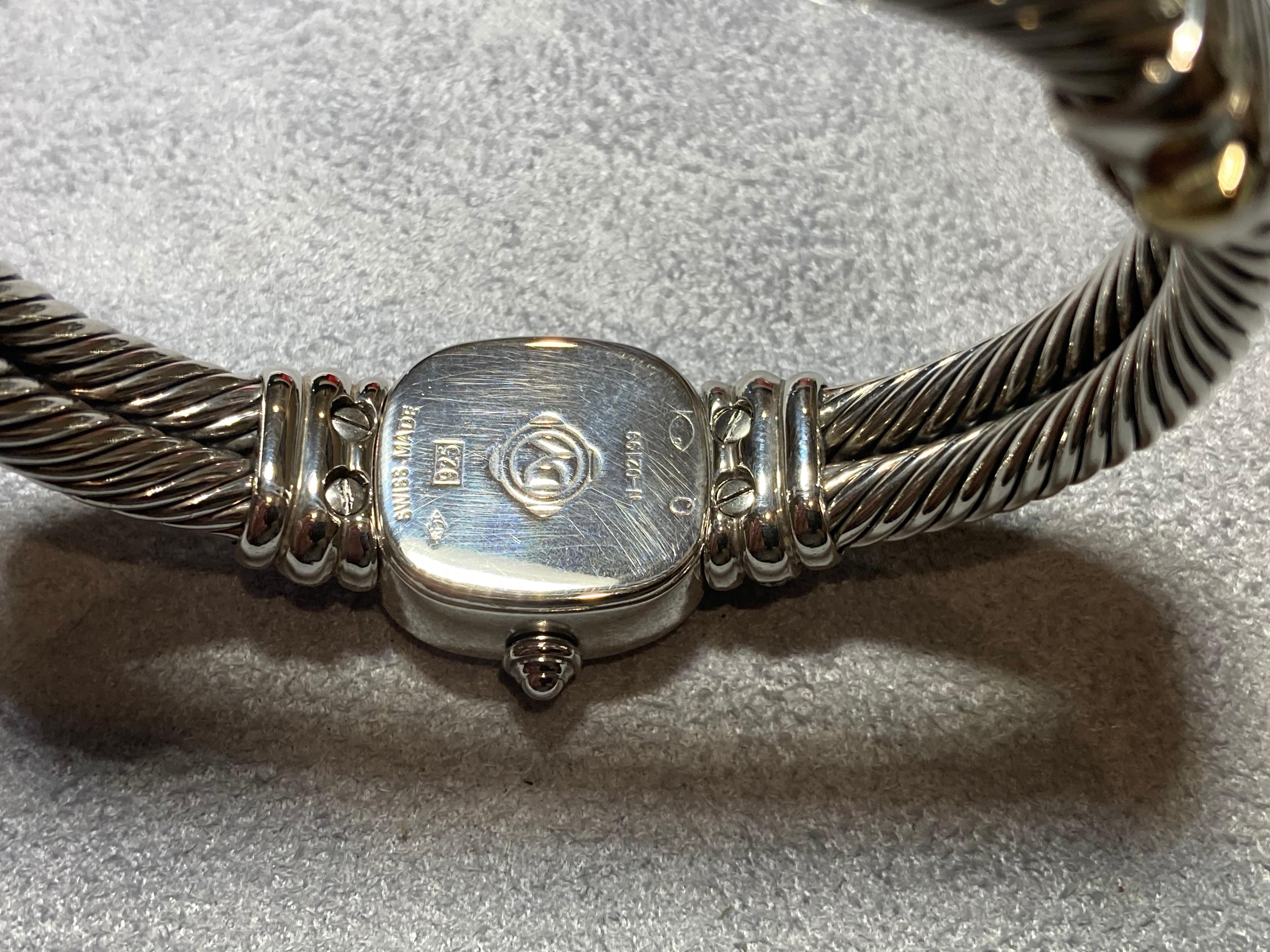 David Yurman Mother of Pearl Watch In Excellent Condition In Hingham, MA