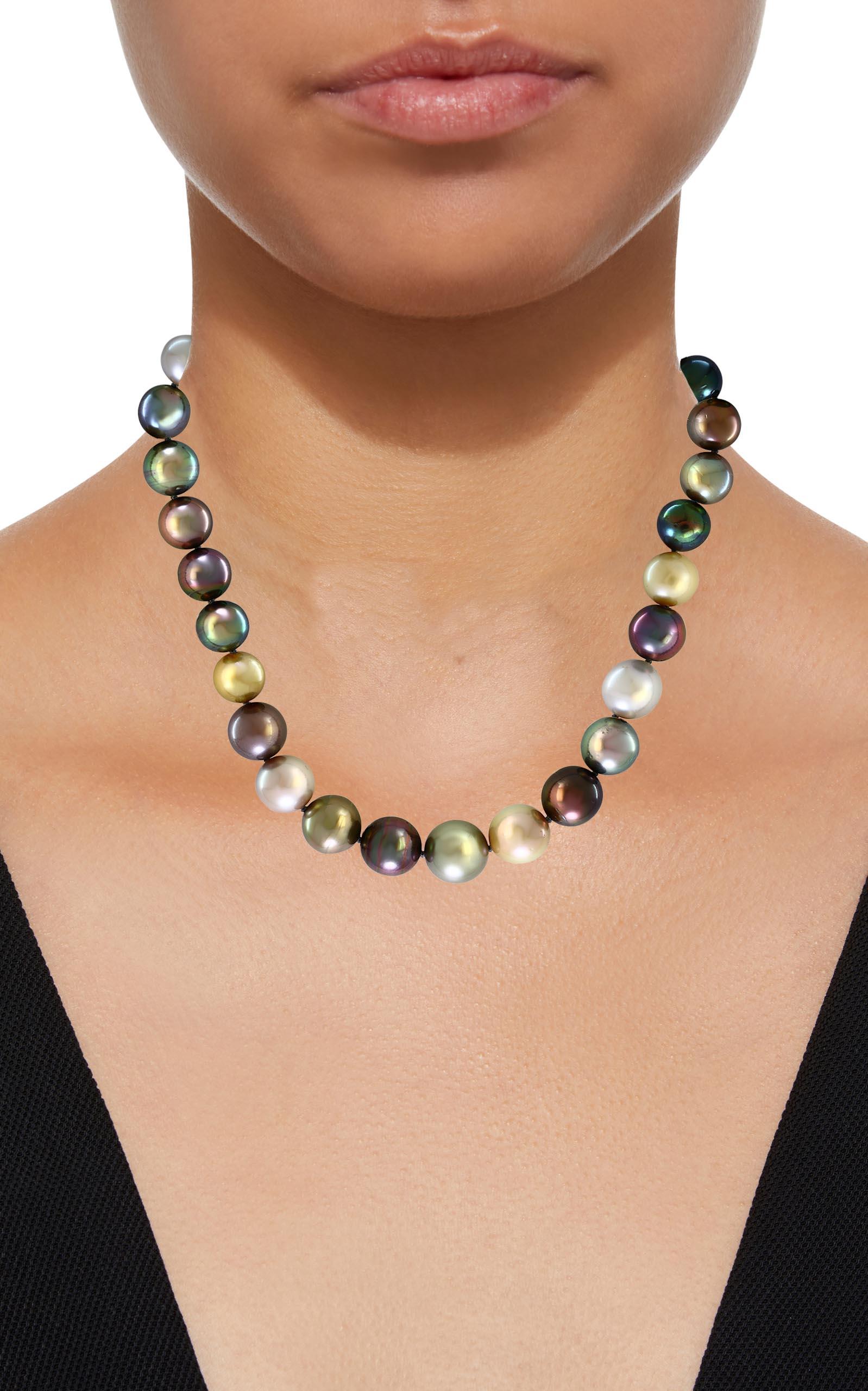 Round Cut David Yurman Multi-Color South Sea Pearl Limited Edition Strand Necklace For Sale