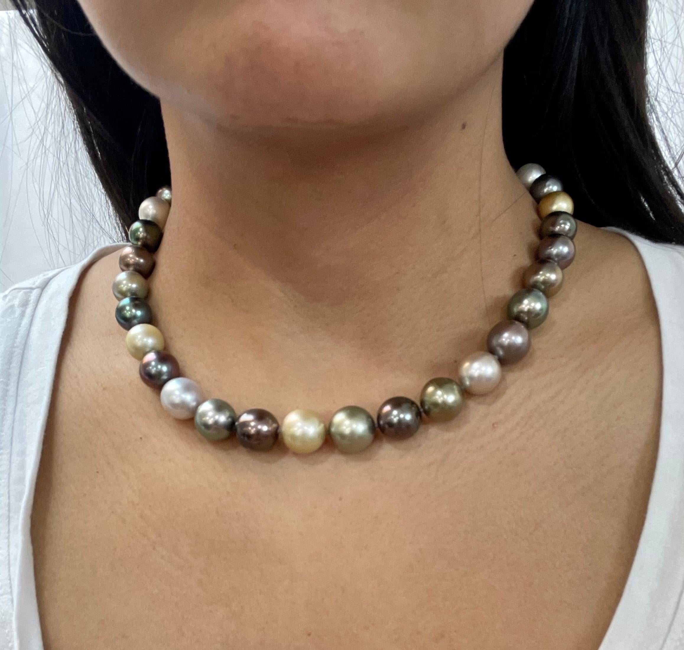 David Yurman Multi-Color South Sea Pearl Limited Edition Strand Necklace For Sale 2