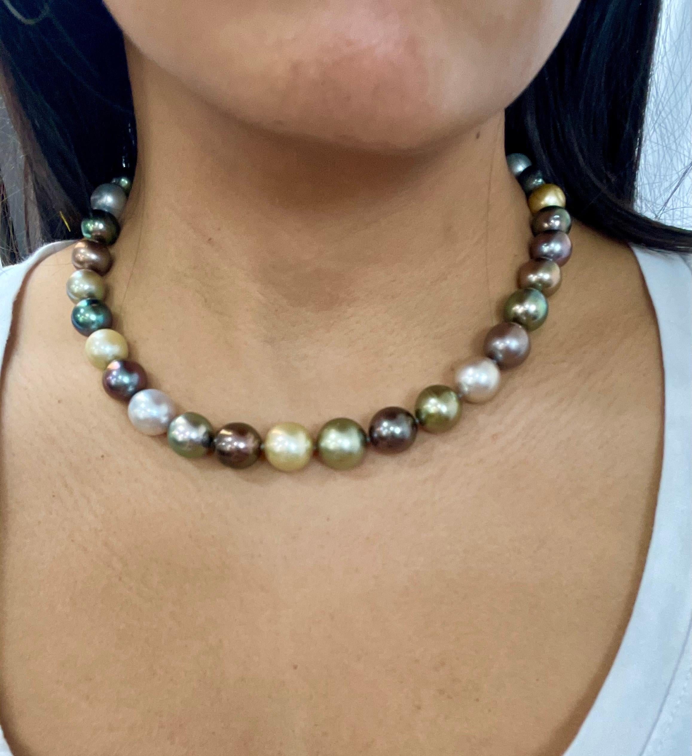 David Yurman Multi-Color South Sea Pearl Limited Edition Strand Necklace For Sale 3