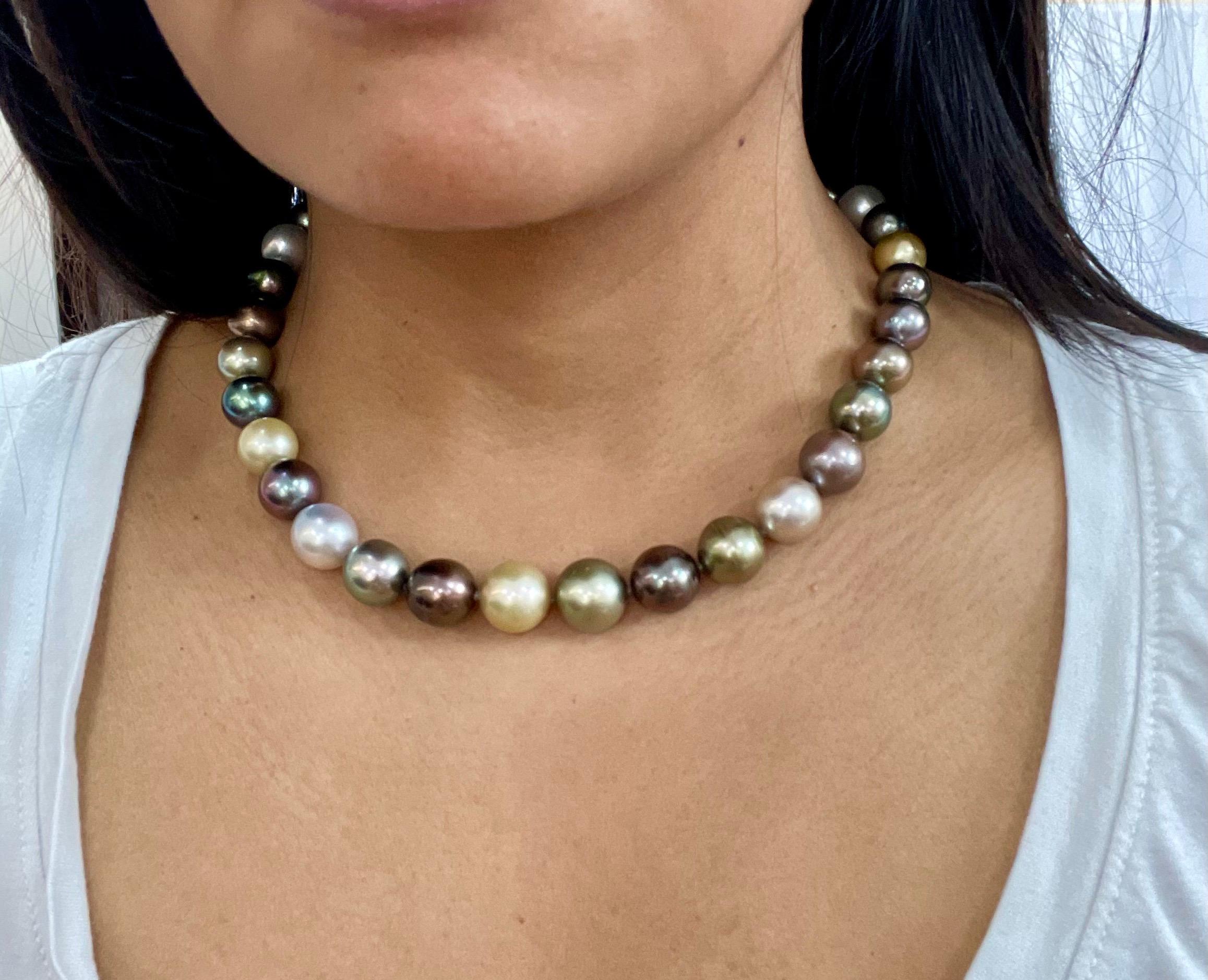 David Yurman Multi-Color South Sea Pearl Limited Edition Strand Necklace For Sale 4