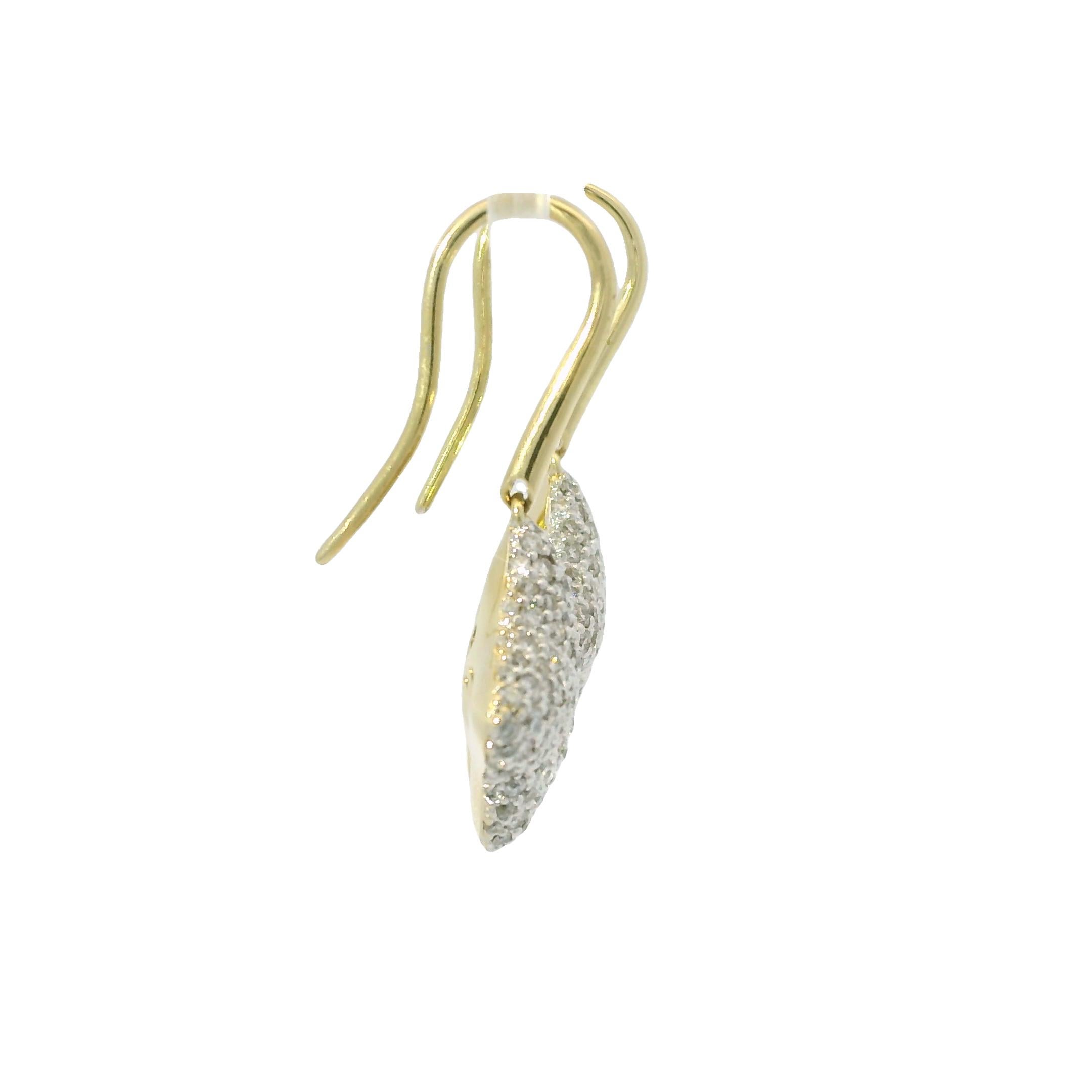 Moderne David Yurman, boucles d'oreilles Quatrefoil en or 18 carats avec diamants naturels de 1,10 carat en vente
