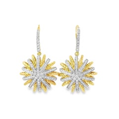 David Yurman Natural Diamond 18-Karat Starburst Earrings In Stock