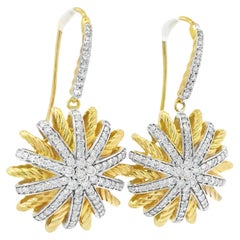 David Yurman Natural Diamond 18-Karat Starburst Earrings In Stock