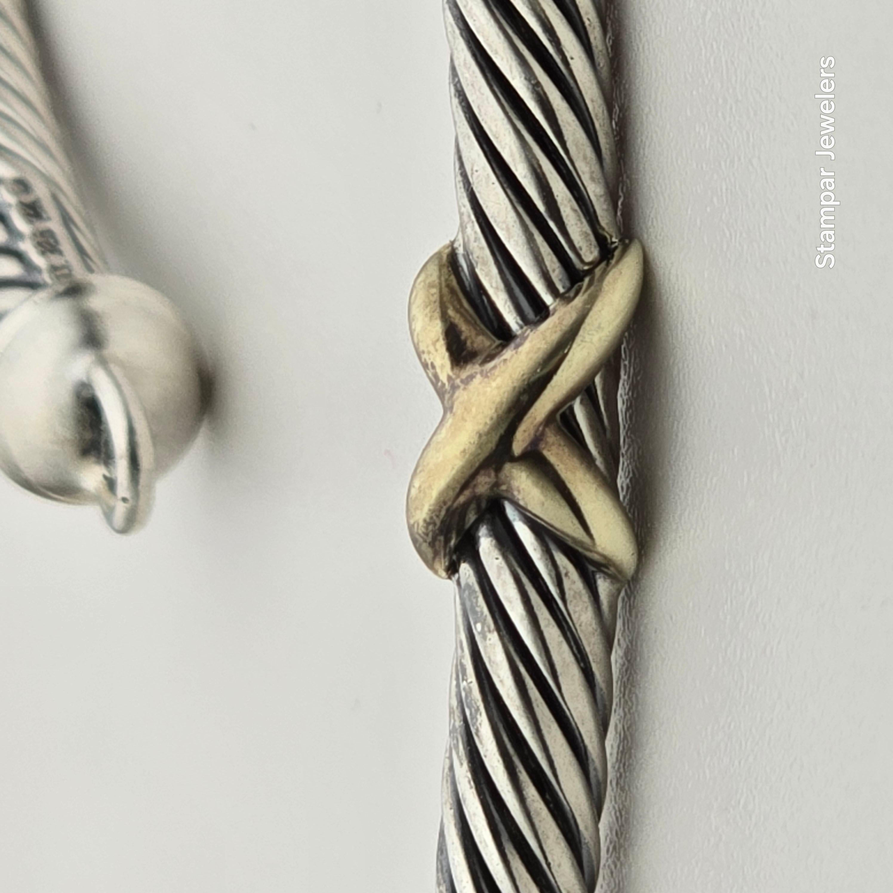 David Yurman collier en argent et or 14KT collier chocker étonnant Excellent état - En vente à Jupiter, FL
