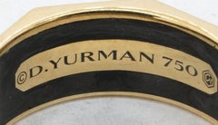 David Yurman New 18k Gold Forged Carbon Men's Band Ring