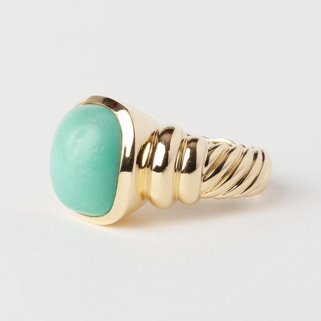 David Yurman Nobelesse Specialty Turquoise Unique Ring In Excellent Condition In Columbia, MO