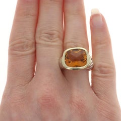 David Yurman Noblesse Citrine Ring - Sterling 925 & Yellow Gold 14k Size 7 1/2