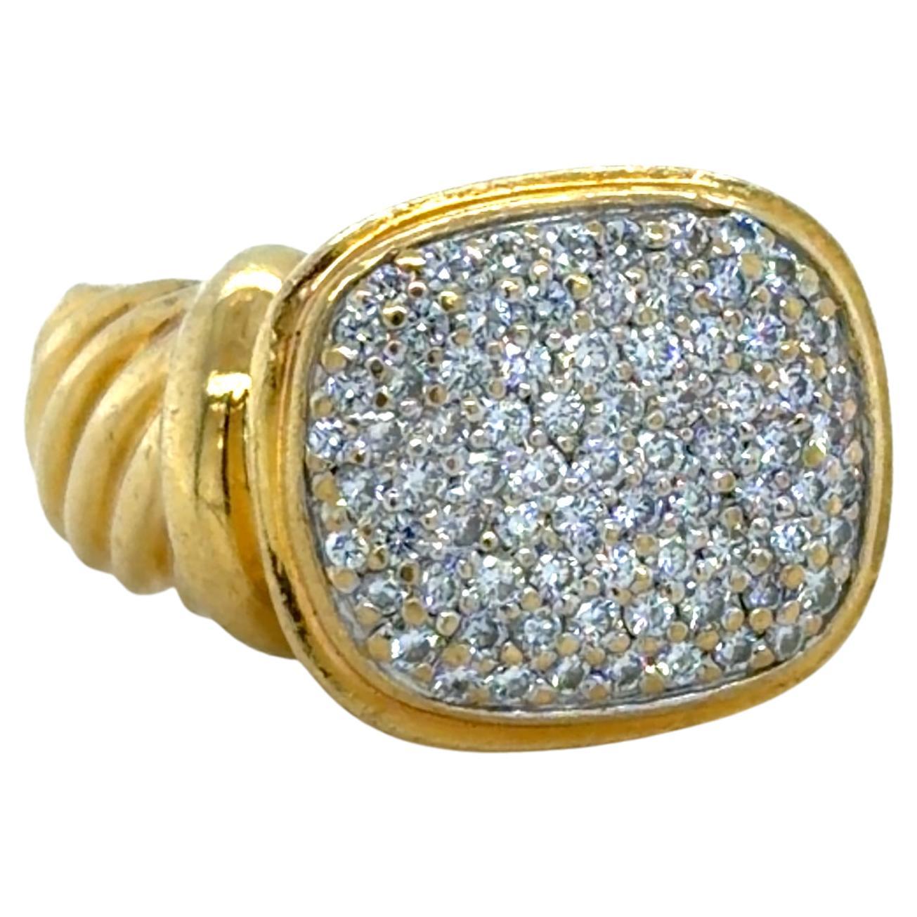 David Yurman, Noblesse Collection 18K Yellow Gold Diamond Ring
