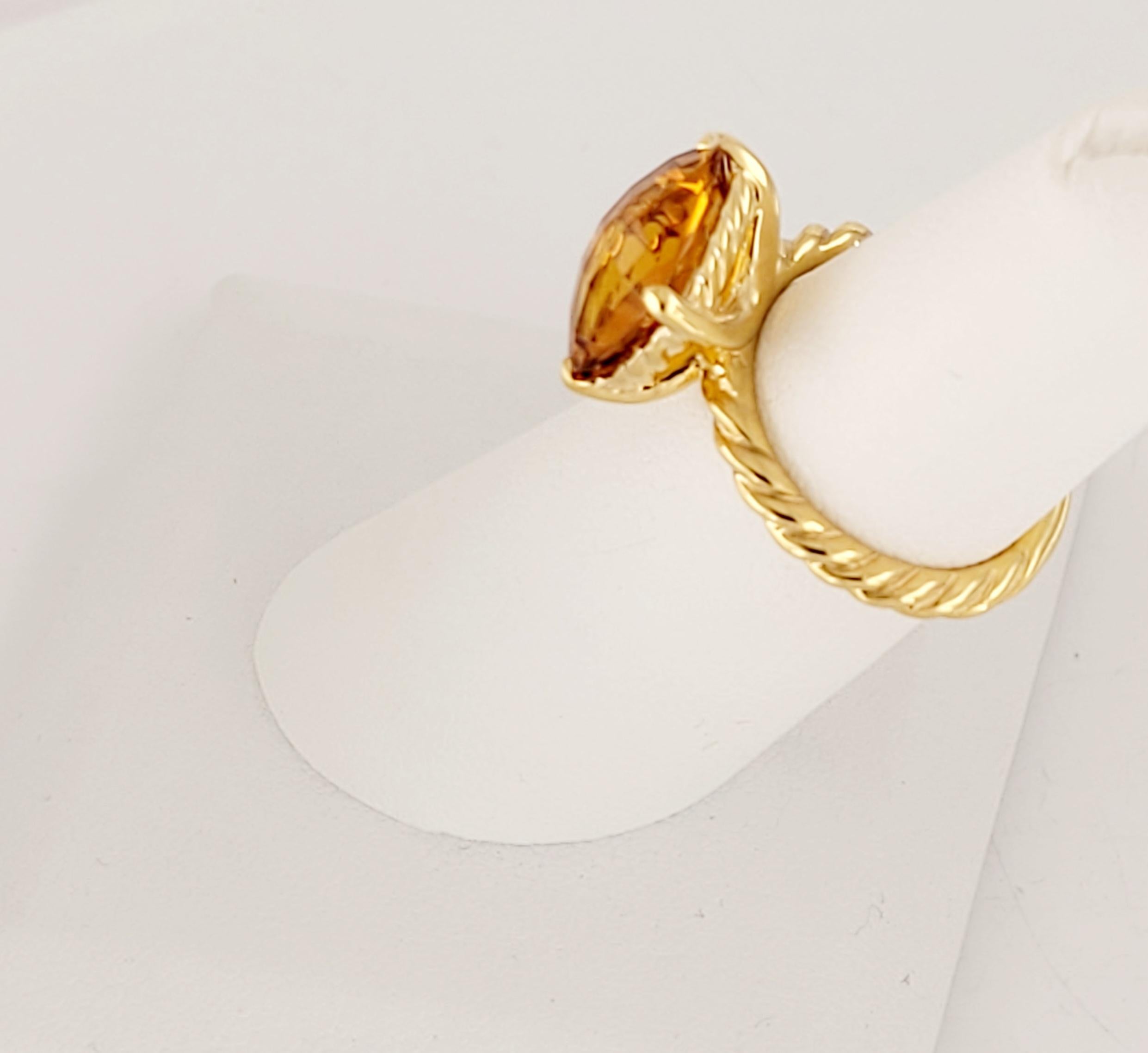 David Yurman Noblesse Collection Ring in 18K Yellow Gold 11.5mm In New Condition For Sale In New York, NY