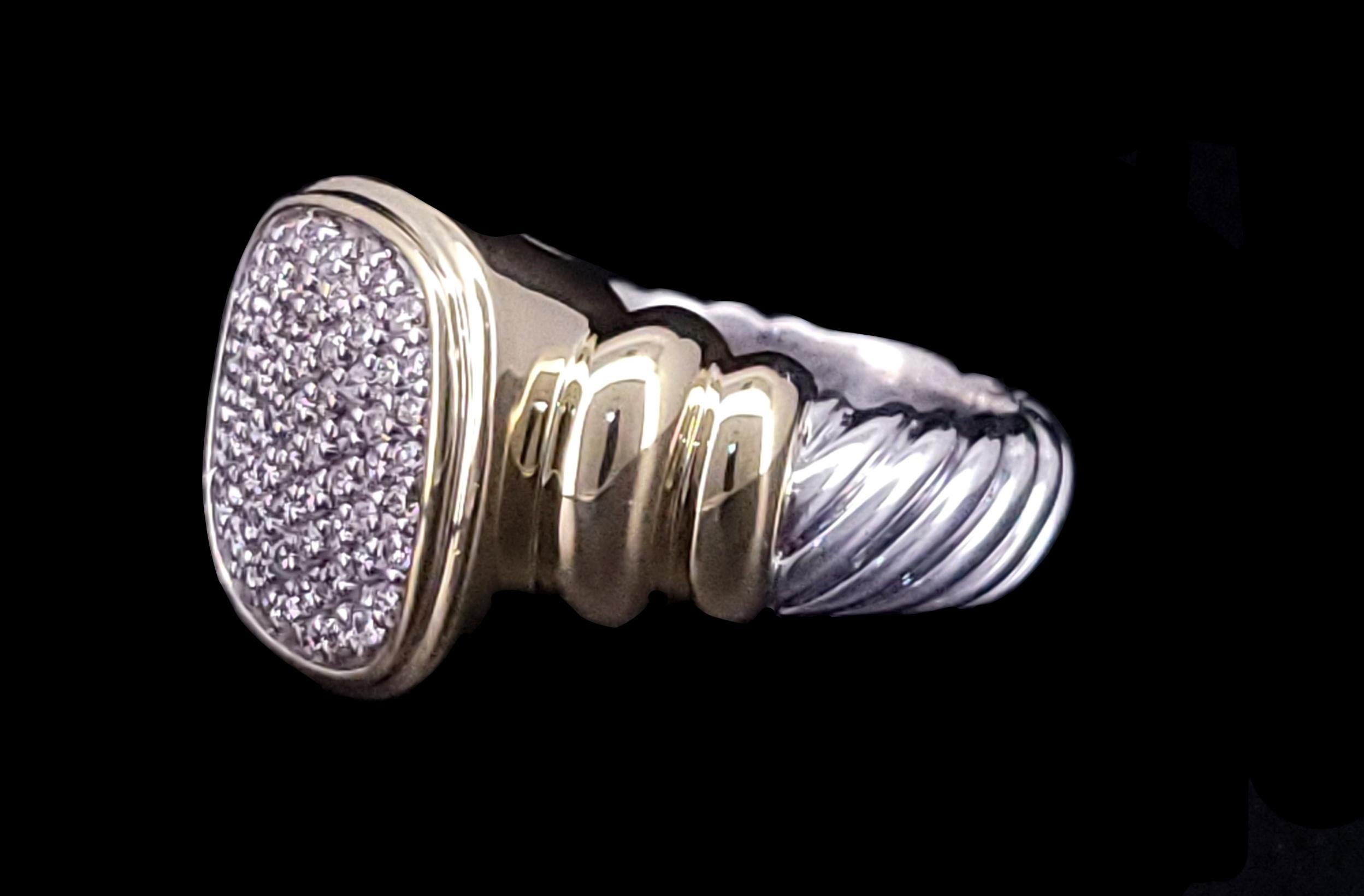 David Yurman  Anello con diamante Noblesse misura 6 In condizioni ottime in vendita a New York, NY