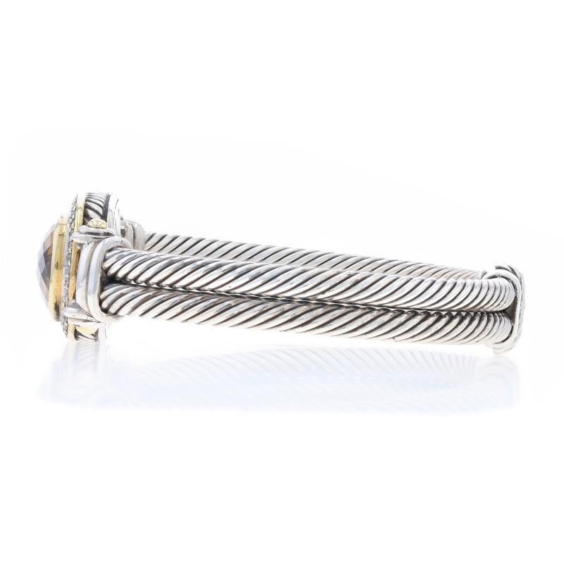 David Yurman Noblesse Lemon Quartz Diamond Bangle 6 1/2