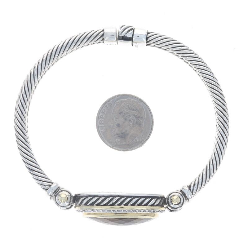 David Yurman Noblesse Lemon Quartz Diamond Bangle 6 1/2