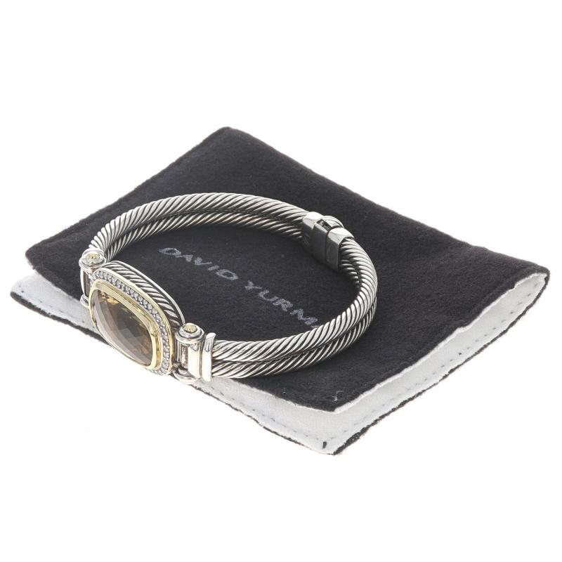 David Yurman Noblesse Lemon Quartz Diamond Bangle 6 1/2