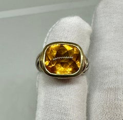 David Yurman Noblesse Ring, 14K Gold & Silver, Citrine, Size 6.75