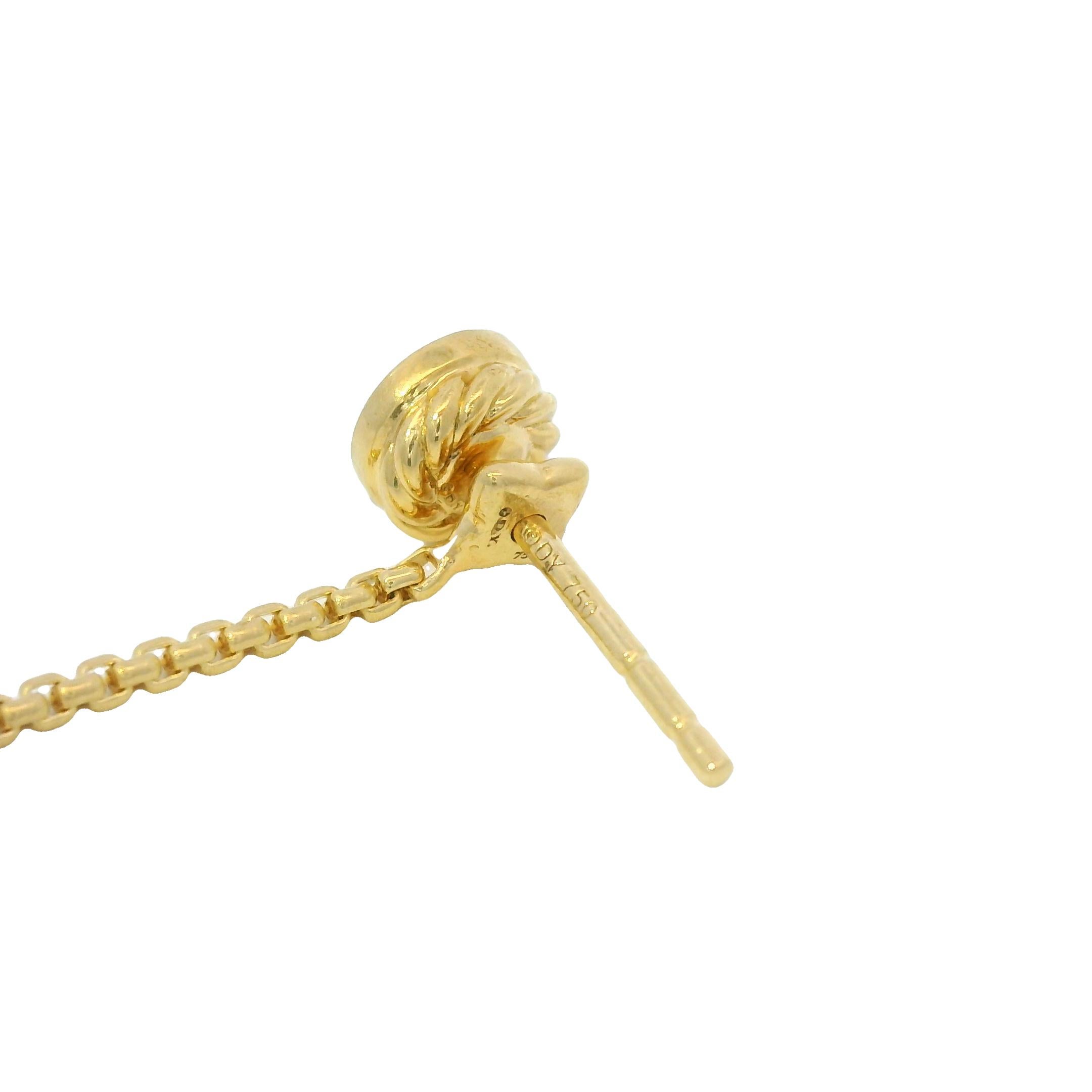 Taglio rotondo David Yurman Novella - Orecchini a goccia con pietre e diamanti a 18 carati In magazzino in vendita