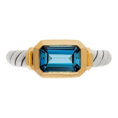 David Yurman Novella topaz 18k & sterling silver ring