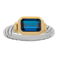 David Yurman Novella topaz 18k & sterling silver ring