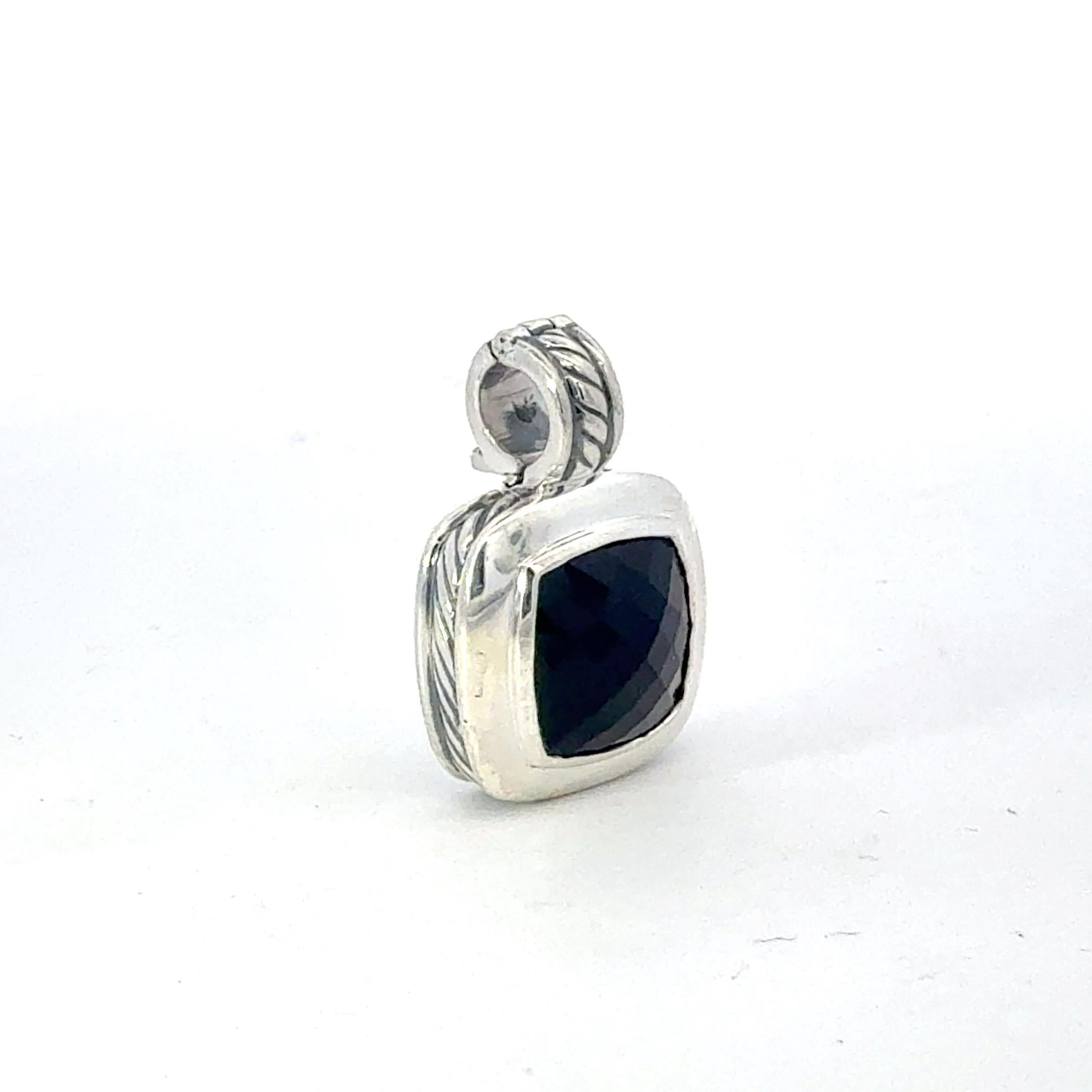 Authentic David Yurman Onyx Albion Pendant 11 mm Sterling Silver Estate DY676

Retail: $699.00

TRUSTED SELLER SINCE 2002

PLEASE SEE OUR HUNDREDS OF POSITIVE FEEDBACKS FROM OUR CLIENTS!!

FREE SHIPPING

This elegant Authentic David Yurman pendant