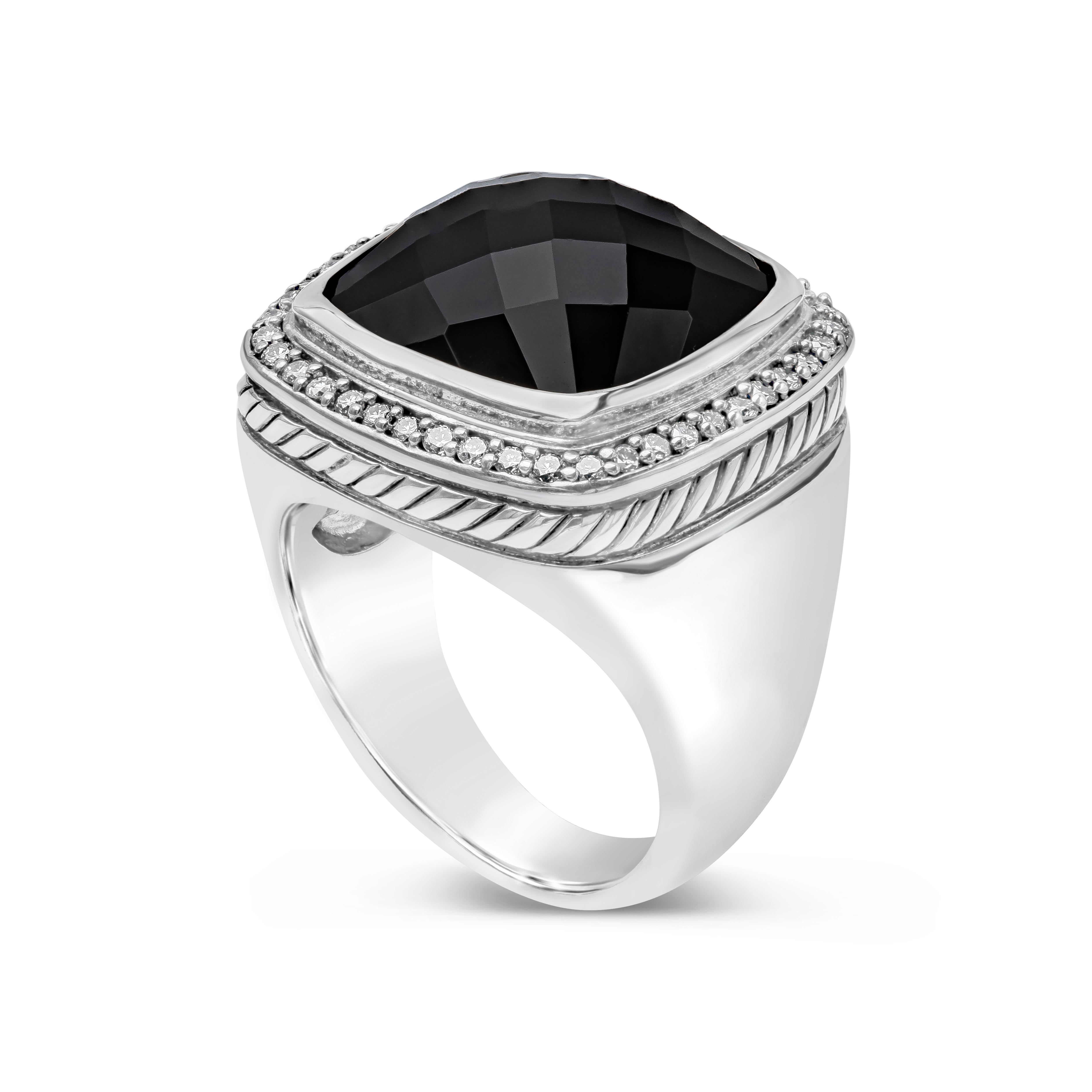 Albion-Ring mit Onyx und Diamant von David Yurman (Moderne)