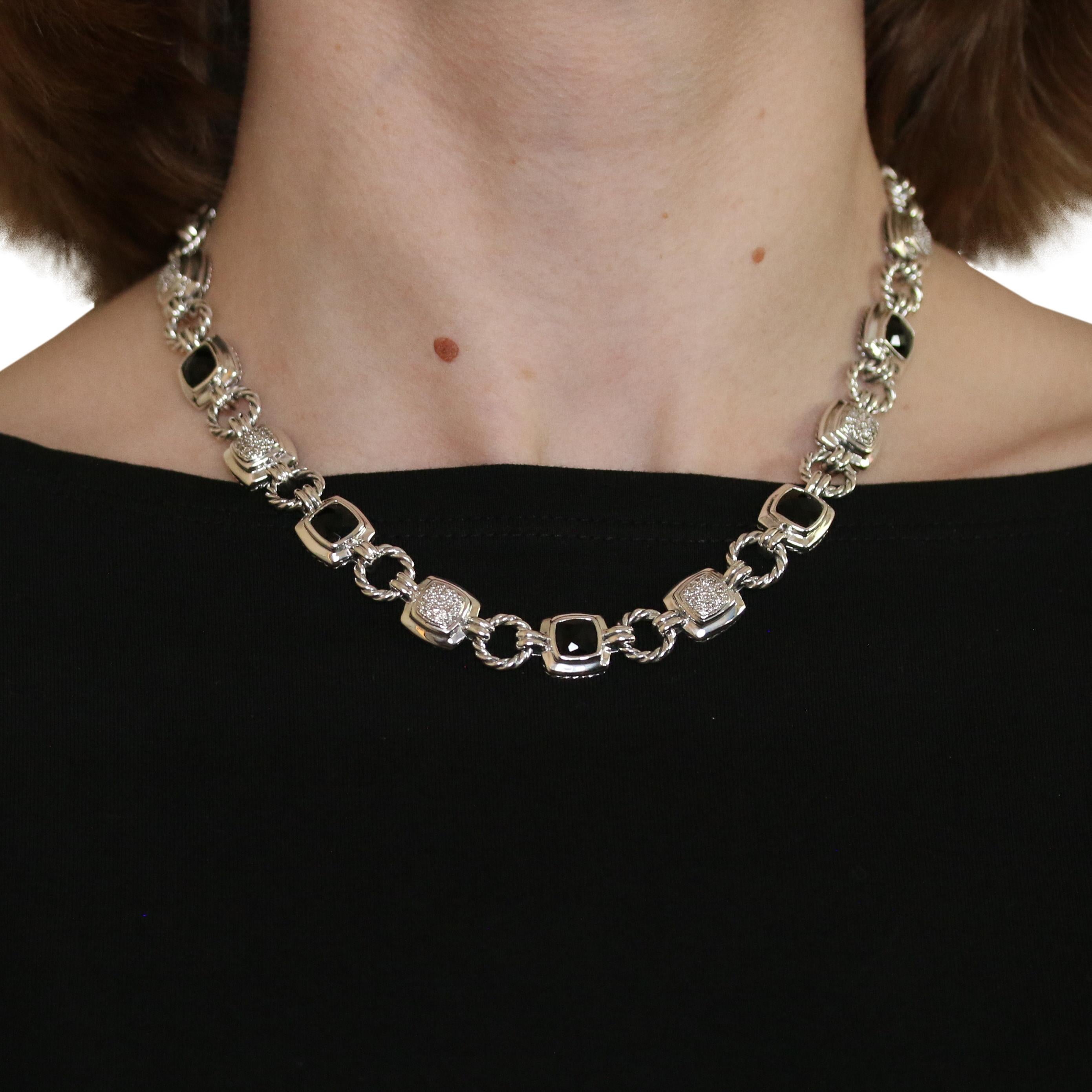 Originally retailing for $3150, this elegant designer necklace is being offered here for a much more wallet-friendly price.  

Brand: David Yurman
Collection: Renaissance 

Metal Content: Guaranteed Sterling Silver as stamped

Stone Information: