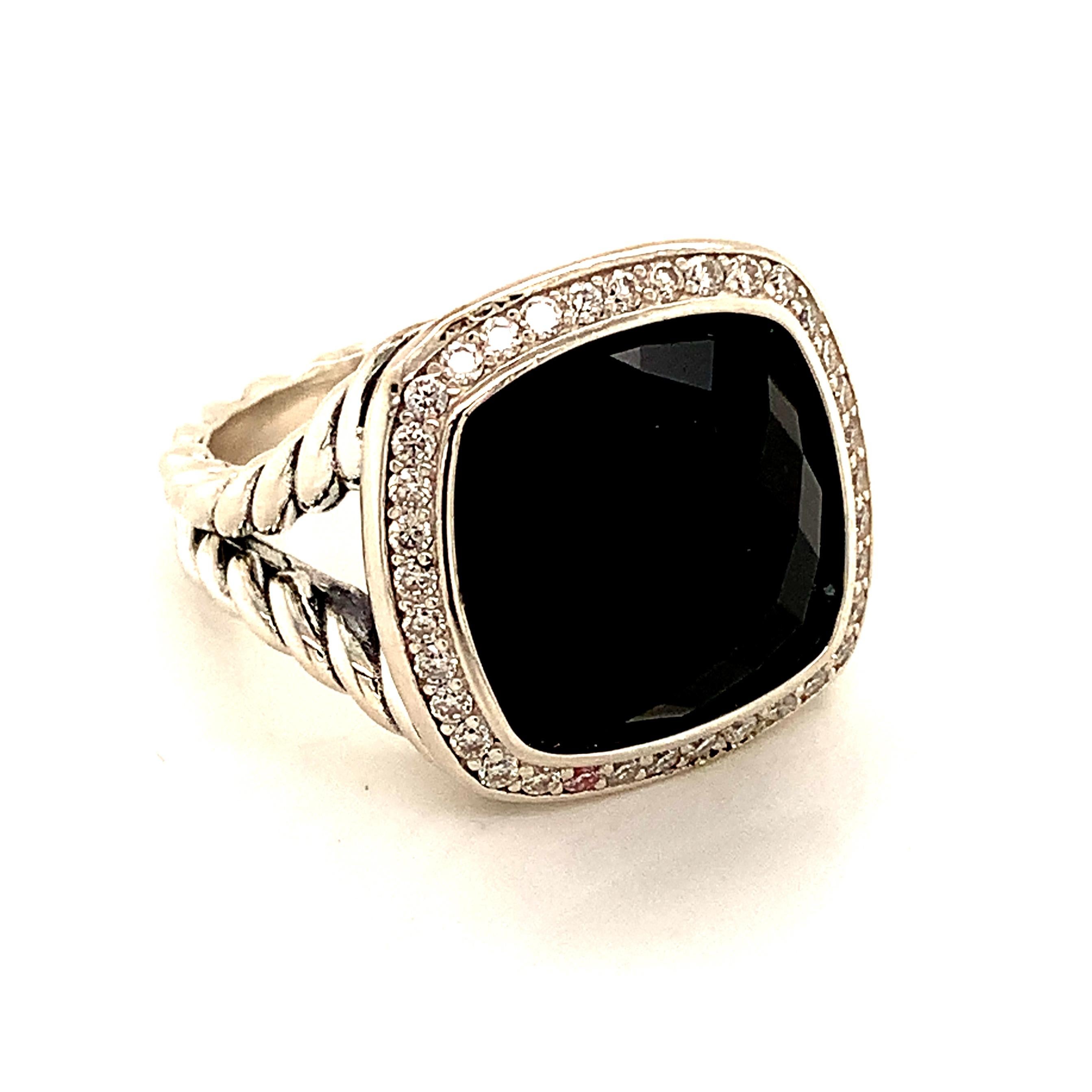 David Yurman Onyx Diamond Ring Size 7.5 Sterling Silver 11.9 Grams DY15

TRUSTED SELLER SINCE 2002

PLEASE SEE OUR HUNDREDS OF POSITIVE FEEDBACKS FROM OUR CLIENTS!!

FREE SHIPPING

DETAILS
Stones: Onyx & Diamond
Stone Color: Black
Ring Size: