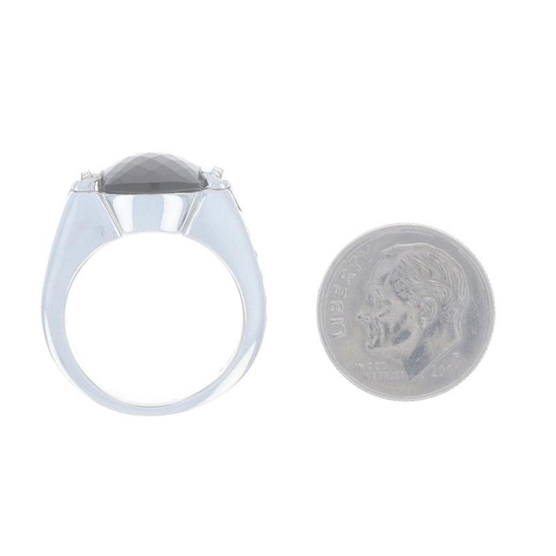 David Yurman Onyx Anillo de Diamantes - Sterling 925 Cuadrado Cushion Checkerboard Sz 7 1