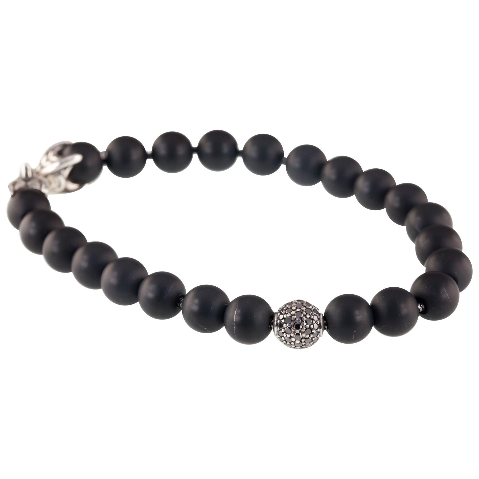 $425 David Yurman Sterling Silver 925 Spiritual Beads Bracelets Adjustable 