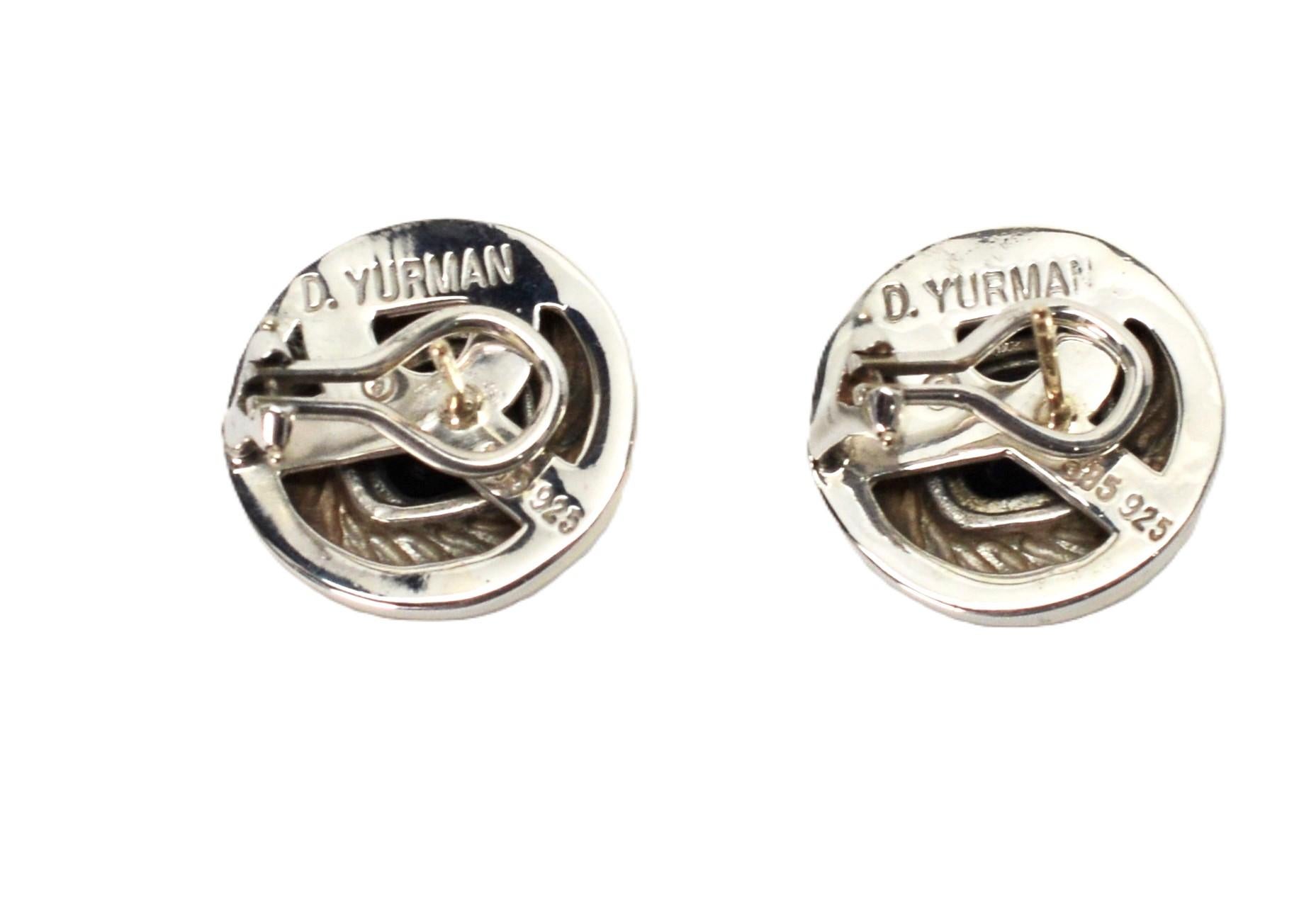 David Yurman Orecchini con orchidea in argento 925 e oro giallo 14 carati in vendita 3