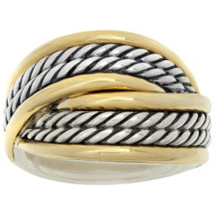 David Yurman Origami 18k yellow gold & sterling silver ring