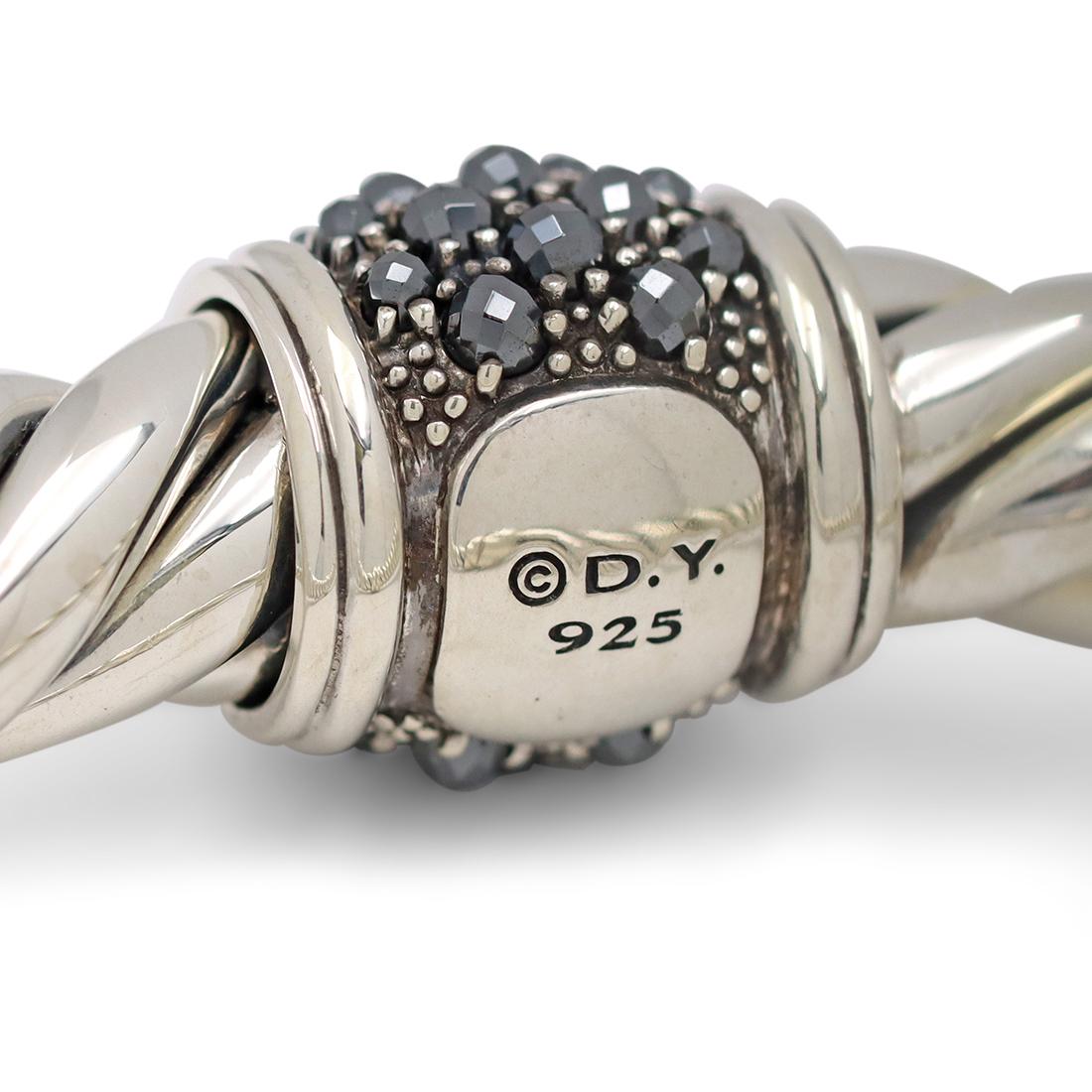 David Yurman 'Osetra' Hematite Bangle In Excellent Condition In New York, NY