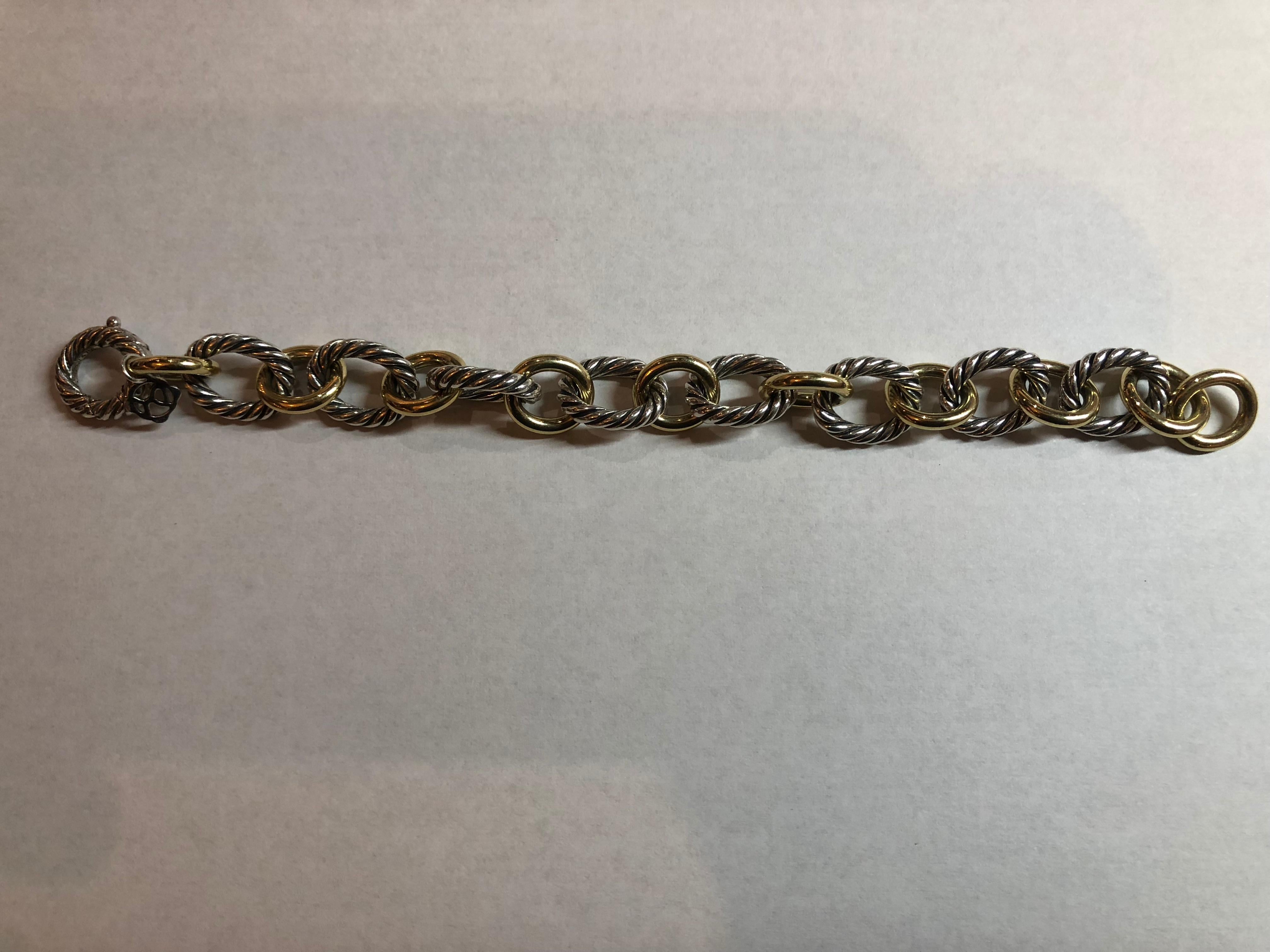 Modern David Yurman Oval Cable Link Bracelet