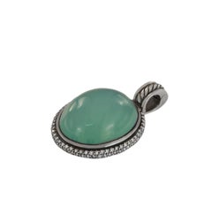 David Yurman Oval Chalcedony Pendant with Diamonds
